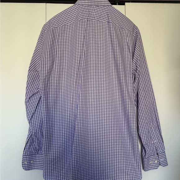Nordstrom Men's Shop Purple Checkered Shirt - Picture 3 of 3